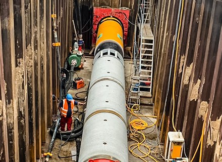 Banner Vortrieb Arbeitsstellen
